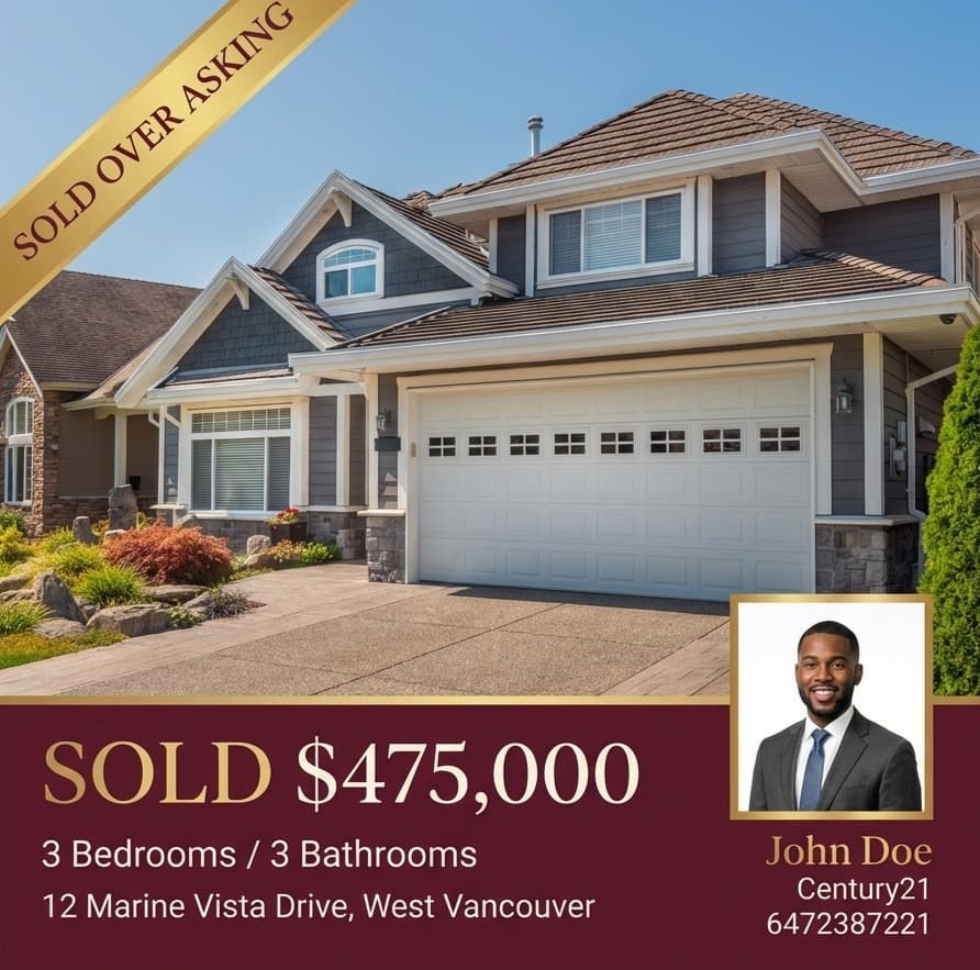 Just Sold flyer - West Vancouver property