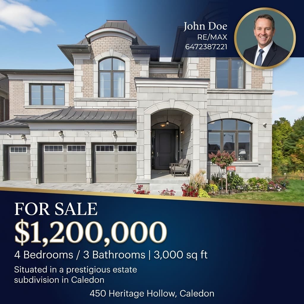 For Sale flyer - Caledon luxury home